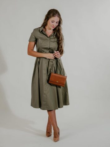 Sukienka koszulowa Audrey khaki